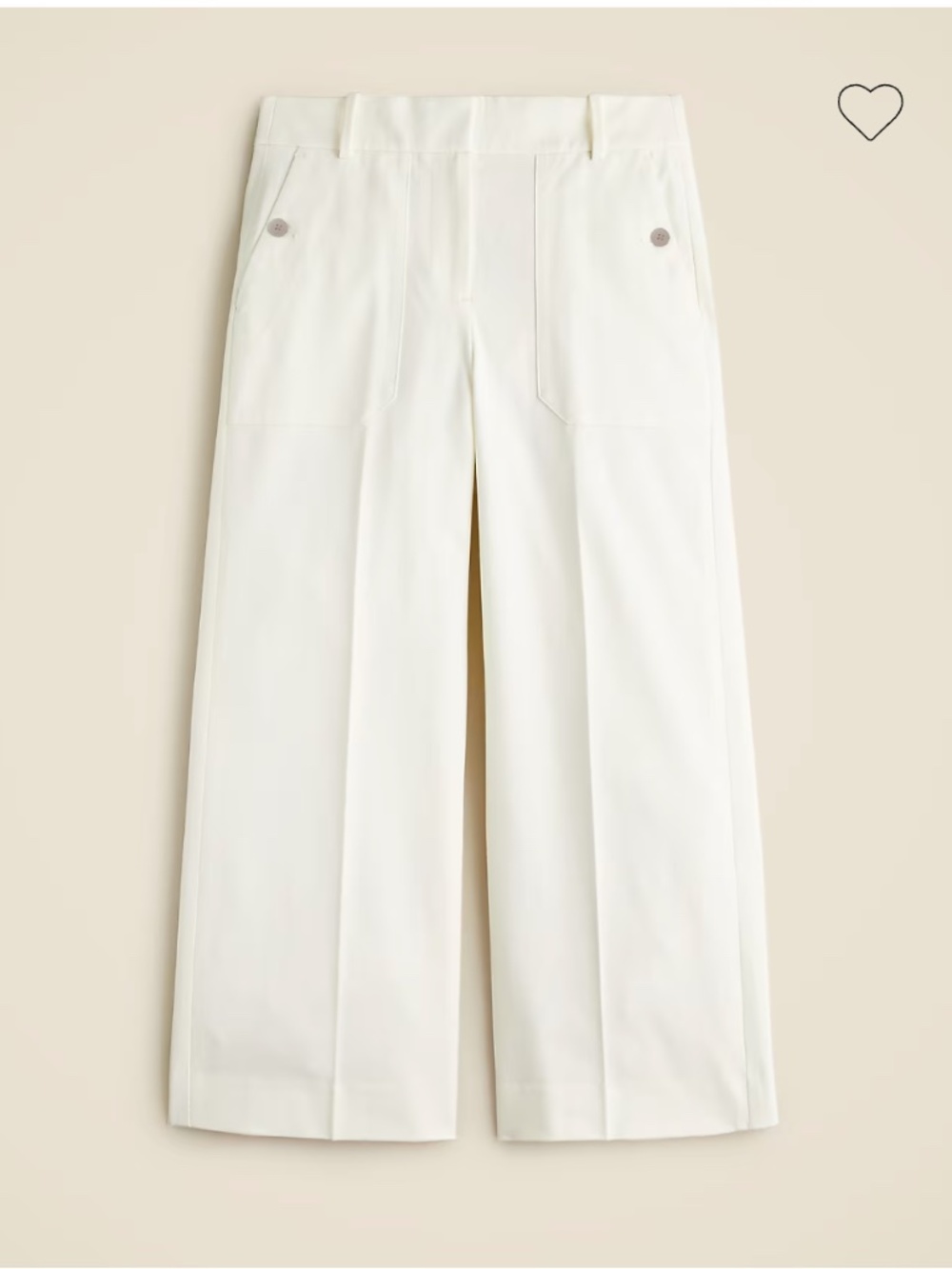 J. Crew Sydney Wide-Leg Trouser Work Pant in Bi-Stretch Cotton Blend Size 6